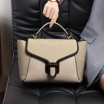Kvinder I Ægte Læder Håndtaske 2021 Luksus Mærke Mode Skuldertaske Fransk Elegant Platinum Pose Af Høj Kvalitet Koskind Tote Tasker