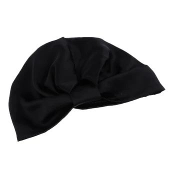 Kvinder Lady Silke Sovende Hat Wrap Night Cap Hårpleje Bonnet Tørklæder Hat