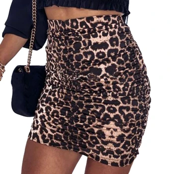 Kvinder Mode Leopard Nederdel Damer Slank Blyant Nederdel til Fest Shopping Daglige Slid Kvinde Tøj