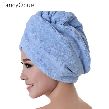 Kvinder, Piger Badeværelse Super Absorberende Quick-tørring Microfiber Håndklæde Tørt Hår Cap Salon Håndklæde 60*25CM