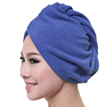 Kvinder, Piger Badeværelse Super Absorberende Quick-tørring Microfiber Håndklæde Tørt Hår Cap Salon Håndklæde 60*25CM