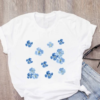 Kvinder ' s T-shirt Blomst Tumblr Mode Harajuku Grafisk T-shirt Sommer Skjorte Top Damer Tøj Damer