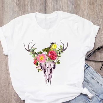Kvinder ' s T-shirt Blomst Tumblr Mode Harajuku Grafisk T-shirt Sommer Skjorte Top Damer Tøj Damer