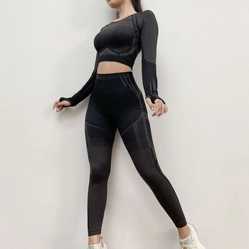 Kvinder Sexy Backless Yoga Cropped Toppe Push Up Træning Sports Bukser Med Høj Talje, Der Kører Trænings-Og Leggings Sæt Yoga Passer Til Fitness Wear