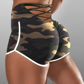 Kvinder Sexy Camouflage Shorts om Sommeren Silke Slanke Kort Højtaljede Casual Hot Booty Gym Sport Shorts Sommer Mode Tøj