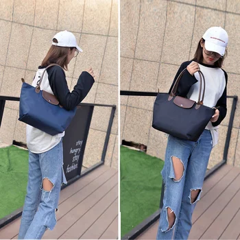 Kvinder Shoulder Taske Mode Foldable Shopping Bags Taske Vandtæt Folde Storage Pack For Kvinder, Kvindelige Stranden Tote