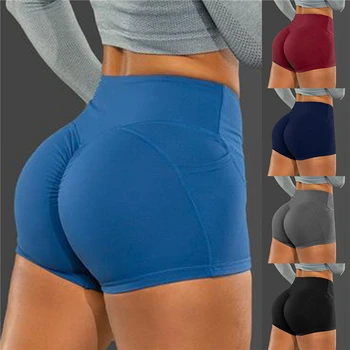 Kvinder Sommeren Korte Sport Leggings Med Høj Talje Elastisk Perfekt Lace Nye Leggings Fitness Træning Tights Yoga Kort Solid Farve Lomme