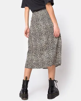 Kvinder Sommeren Split Leopard Nederdele 2020 Black Fashion Lang Nederdel Sexet Kvinde, Blomster Løs Dame Tøj Grøn Blomst, Nederdele Falder
