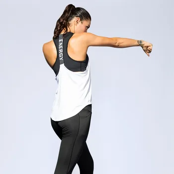 Kvinder sport vest Fitness yoga løbe T-formet tilbage hule slynge quick-tørring løs vest 2011