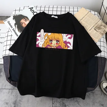 Kvinder Tshirt søde Pige Print Streetwear Overdele Tee kortærmet T-Shirt Hip Hop Tøj Harajuku Kawaii vintage t-shirt størrelse