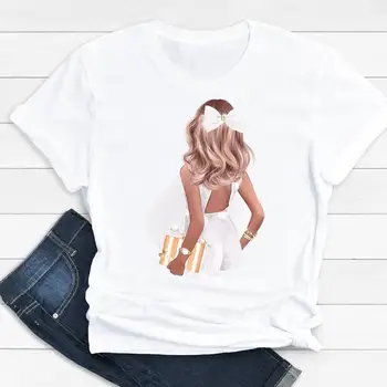 Kvinder Tøj Tegnefilm Mujer Camisetas badeferie om Sommeren Print Mode kortærmet Tshirt Kvindelige Tee Top Grafisk T-shirt