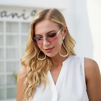 Kvinders Mode Solbriller Rammeløse Online Celebrity Solbriller Kvinder er Tidevandet Lille Frame Trim Damer Solbriller