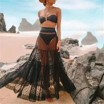 Kvinders Sheer Mesh Bikini Dække Op 2019 Brasilianske Badetøj Badetøj Transparent Sexet Beach Wear, badetøj Sommer Strand Nederdele