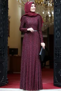 Kvinders Tøj, Hijab Aften Kjole - Muslimske Hijab Dubai Mode Arabien, Islams Hellige Aften Kaftan Nye Lavet i Tyrkiet