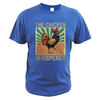 Kylling Whisperer Vintage T-Shirt, Bomuld, EU-Size Åndbar Høj Kvalitet Blød Sommer Tee Toppe