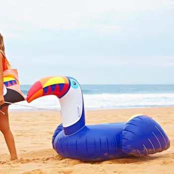 Kæmpe Oppustelig Hornbill Svømning Ring Flyde Vand Madras Bed Pool Party Beach Voksne Børn Svømme Circl Sommer, Strand Og Vand Legetøj