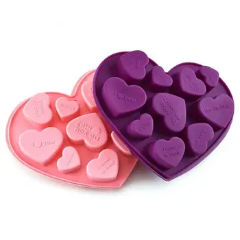 Kærlighed Hjerte Form Silikone Bage Forme DIY Slik, Chokolade, Sæbe Forme Fondant Kage Udsmykning Værktøjer Køkken Bageforme