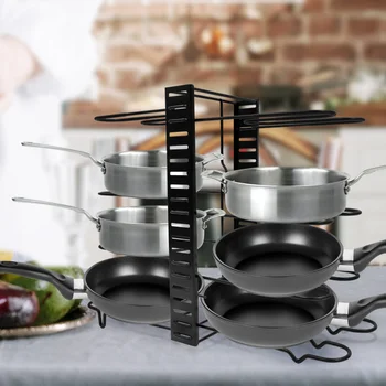 Køkken Arrangør Pan-Pot Låg Storage Rack Plate Skærebræt Bageforme Indehaver