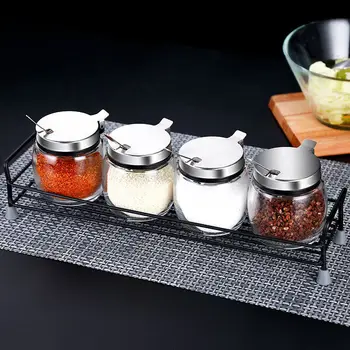 Køkken Glas Krydderi Max Salt Krydderier Box Set Husstand Kombination Krydderi Krukke Krydderier Flaske Olie Salt Jar Salt Shaker