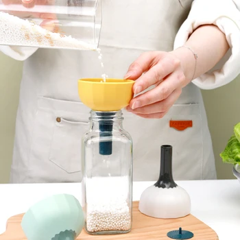 Køkken Husstand Multifunktionelle Dispenser Kreative Silikone Tragt Køkken Værktøjer
