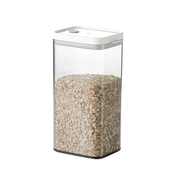 Køkken Moistureproof Forseglet Beholder Plastik Gennemsigtig Korn Frisk Container Køleskab Grove Korn Opbevaringsboks Til Fødevarer Container