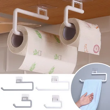 Køkken Papirrulleholder Håndklæde Bøjle Rack Barskab Rag Hængende Indehaveren Hylde Toiletpapir Indehavere Badeværelse Organizer