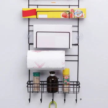 Køkken Rack Aftagelig Køleskab Hængende Storage Rack Arrangør Hylde Plads Saver Køleskab Sidevæg Opbevaring Hængende Indehaver