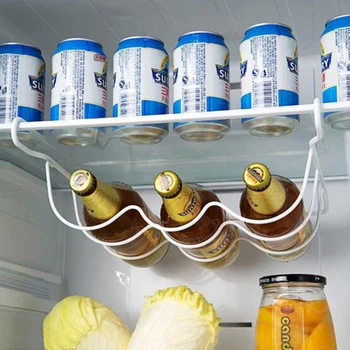 Køleskab Køkken Rack Hylde Kan Med Øl, Vin Flaskeholder Rack Organizer