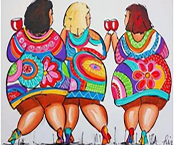 L0526 Kvinders Farver cross stitch Olie maleri pige 11/ 14 ct /16/28/27CT bomuld tråd broderi DIY håndlavet håndarbejde