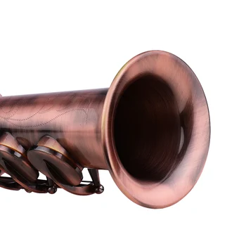 LADE WSS-899 Professionel Red Bronze Straight Bb Sopran Saxofon Sax Træblæser Instrument abaloneskal Centrale Skære Mønster