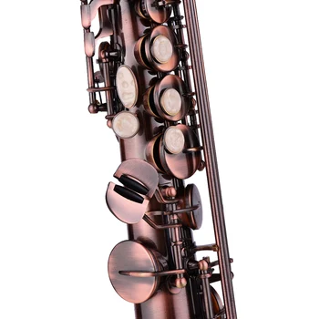 LADE WSS-899 Professionel Red Bronze Straight Bb Sopran Saxofon Sax Træblæser Instrument abaloneskal Centrale Skære Mønster