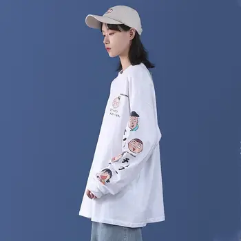 Langærmet T-shirt, kvindelige kirsebær, lille frikadelle, Chaozhou tøj net, red INS, super løs, koreanske studerende' nederste lag,