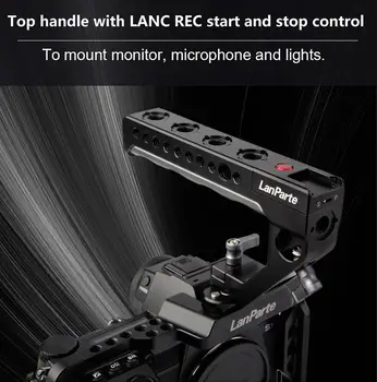 Lanparte REC-Kontrol det Øverste Håndtag for SONY Multi/ LANC / for Panasonic for Z Cam DSLR-Kamera Tilbehør med Nato ' s Jernbane-Lås