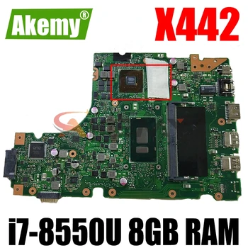 Laptop Bundkort Til Asus X442 X442U X442UR X442UQ X442UQK X442UQR Bundkort i7-8550U cpu, 8GB RAM, Testet med