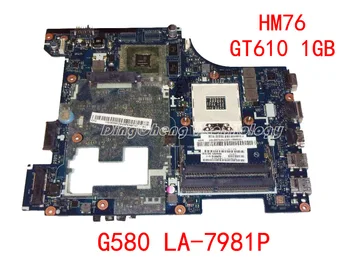 Laptop Bundkort til Lenovo G580 QIWG5 LA-7981P HM76 PGA989 DDR3 GT610 1GB grafikkort testet
