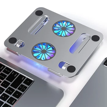Laptop Cooling Pad holder med USB-LED Dual Cooling Fan for Bærbare computere/Tablets Nedenfor 17.3 Tommer