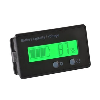 Lcd-Batteri Kapacitet Overvåge Gauge Meter,Vandtæt 12V/24V/36V/48V Bly-Syre Batteri Status Indikator,Lithium Batteri Kapacitet