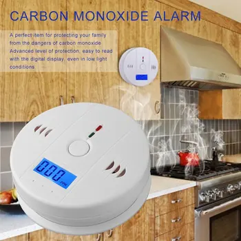 LCD-Kulilte-Detektor Alarm CO Gas Advarsel Sensor Alarm Monitor Tester Home Security Kulilte Smart Sensor