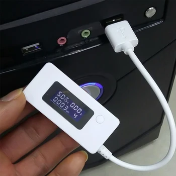 LCD-Mini Telefon USB-Tester Spænding Nuværende Meter Bærbare Læge Mobile Power Charger Kapacitet Detektor Overvåge Voltmeter Amperemeter