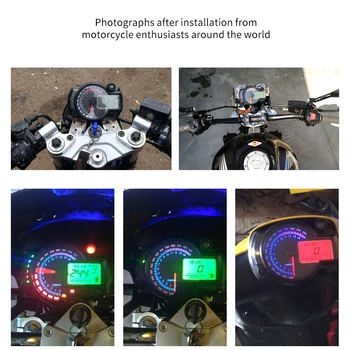 LCD-Universal Vandtæt Motorcykel LCD-Speed Meter Motorcykel LCD-Kilometertæller Vandtæt Motorcykel Digital Meter til Motorcykel