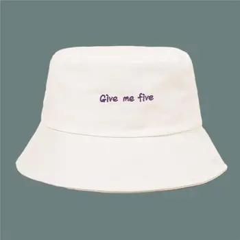 LDSLYJR 2021 giv mig fem Bogstaver broderi Bucket Hat Fiskeren Hat til udendørs rejse hat Solen Cap Hatte til Mænd og Kvinder 52