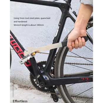 Lebycle Bike Pedal Skruenøgle Ekstra Lange Håndtag-Pedal Nøgle Double Skruenøgle til MTB/Cykel-Cykel Reparation Værktøj til Cykel Pedaler