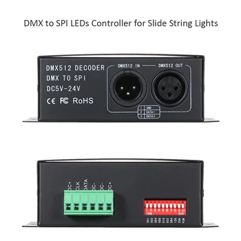 Led Controller Arbejder med Konsol til Slide String Lys På Dj Clue Bar Ktv Fase Dc-5-24V Rgbw Dmx512 Dekoder Dmx Til Spi Si