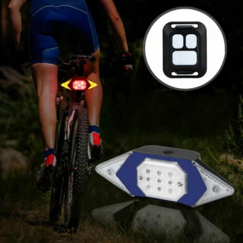 LED Cykel Lys USB Smart Indikator Cykel Bageste Hale Laser blinklys Lys Trådløse Fjernbetjening Cykling Sikkerhed blinklys Lys