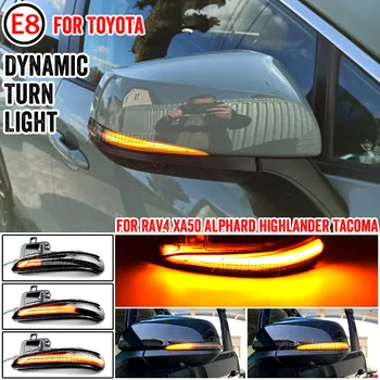 LED Dynamic blinklys Lys Sekventiel Side Spejl Indikator For Toyota Alphard Vellfire RAV4 XA50 2019-2020 Highlander 2020