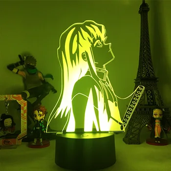 Led Dæmon Slayer Nat Lys Kimetsu Ingen Yaiba Nezuko Kamado Figur til Soveværelse Indretning Nightlight Børn Barn Gave Animationsfilm 3d-Lampe