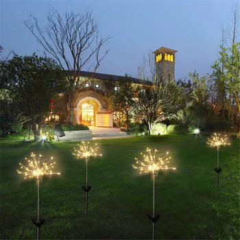 LED-ferie lys med 2V sol lys 90/120/150 lysdioder 8 funktioner i online landskab lys til haven græsplæne dekorative lys