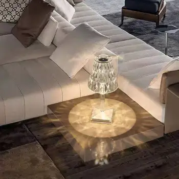 LED Krystal Lampe italiensk Design Skelnes Luksus Hjem Dekoration Murværk Design til Soveværelset bordlampe Nat Lys