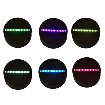 LED Lampe Baser 3D USB-Lys Holder ABS Nat Lampe Base 7 Farve-Justere Lysende LED-Lys Base Tilbehør Engros ny