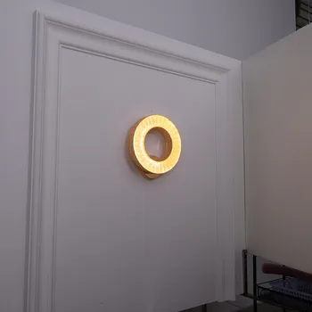 LED Lys Luksus Hardware Acryl Runde væglampe Nordiske Soveværelse Undersøgelse Korridor Spise Stue Baggrund Indretning Belysning